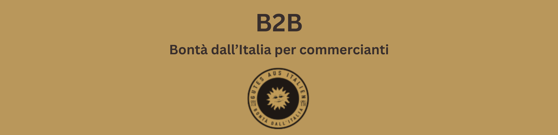 B2B - Bontà dall'Italia per commercianti