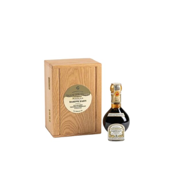 Traditional Balsamico Vinegar from Modena DOP "Tradizionale Extravecchio"wooden box 100 ml/3 fl oz    