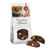 Cantuccini Chocolate biscuits with almonds and pistachios...