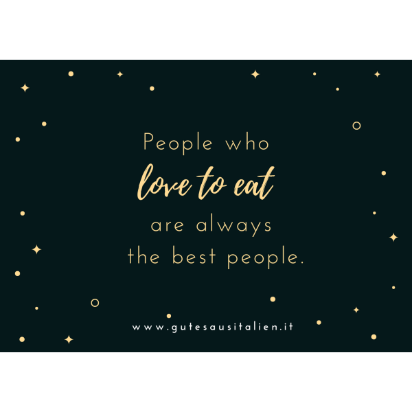 Cartolina "People who love to eat"