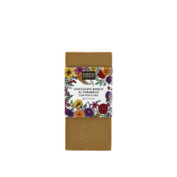 White chocolate with caramel and salt 80 g